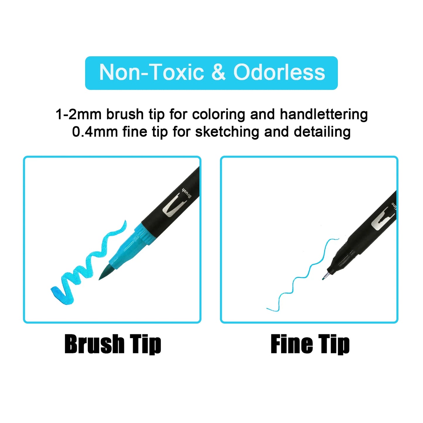 12/24/36/48 Colours Art Marker Dual Brush