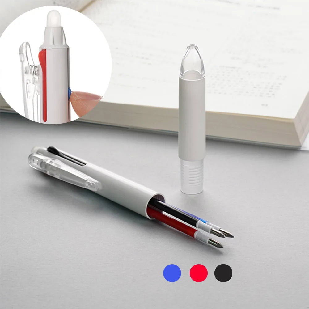 3 in 1 Erasable Gel Pen Set 0.5mm Black Blue Red