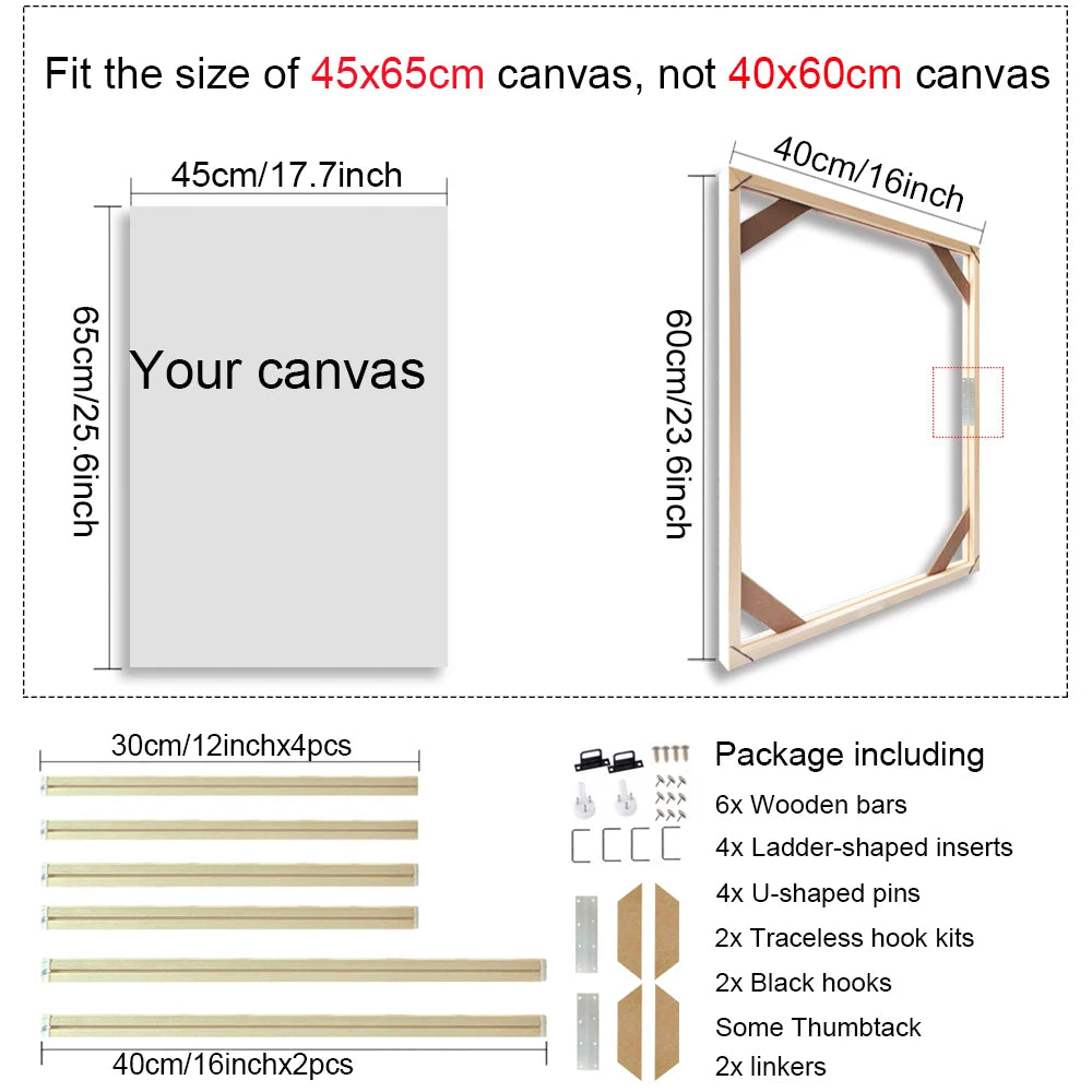 Wooden Frames 30x40 40x50 60x90cm