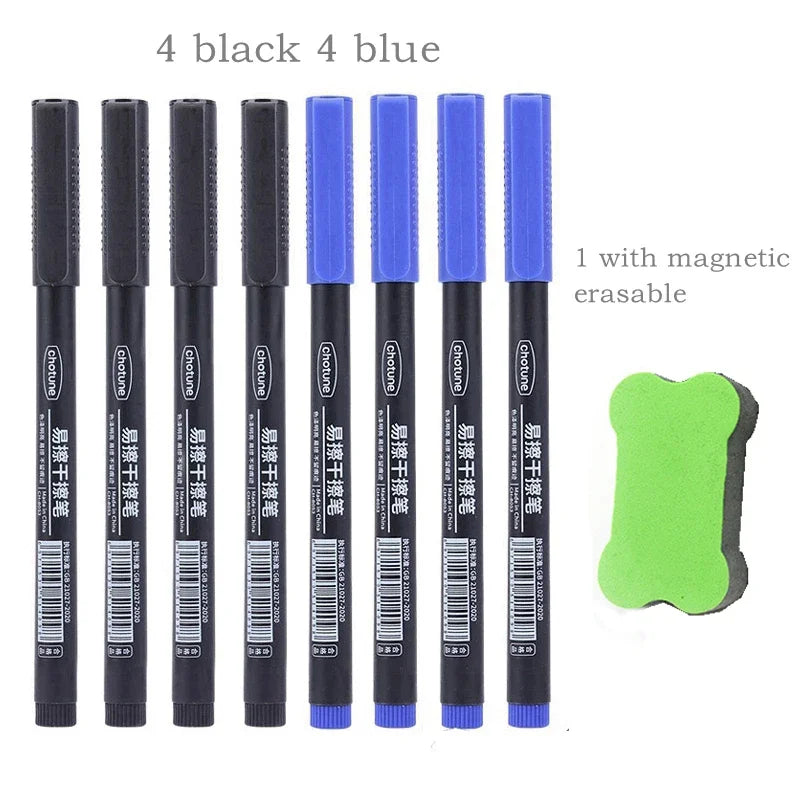 8pcs Erasable Whiteboard Pens 0.5mm