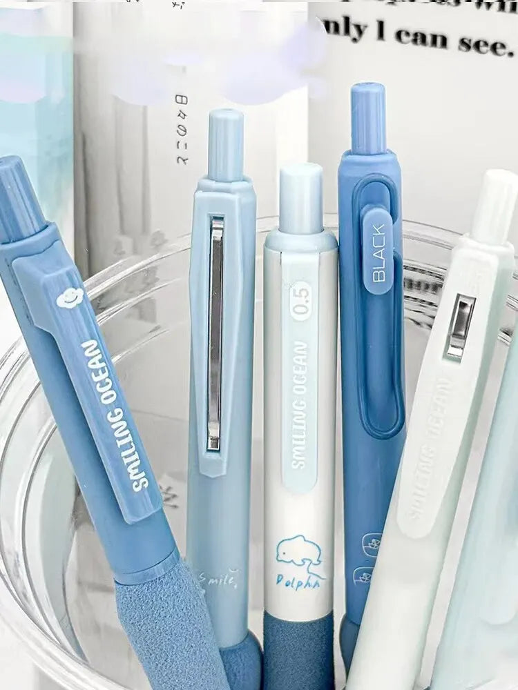 6PC Coffee Colour Press Pen