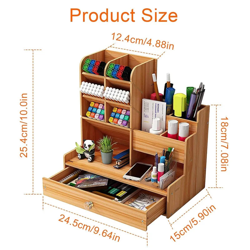Wooden Desk Organiser DIY