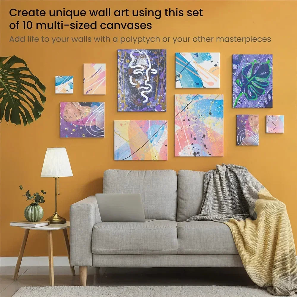 4pcs/pack Canvas Primed