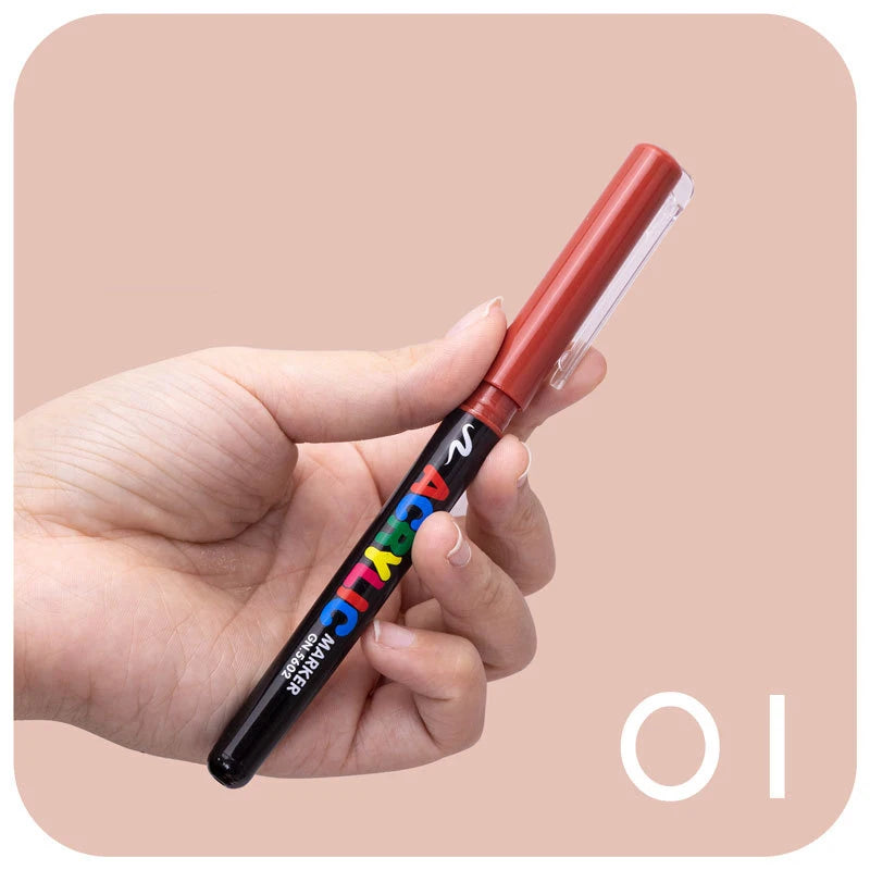 12 Colours Skin Colour Acrylic Markers