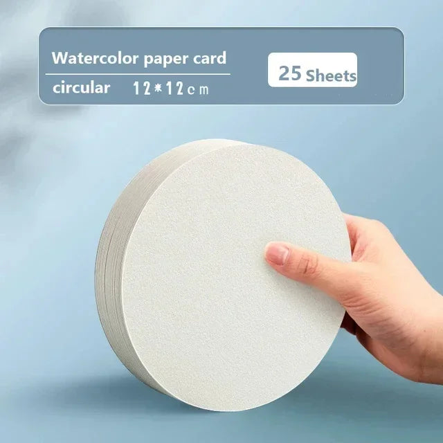 Square/Round Watercolour Paper 300g 25 Sheets