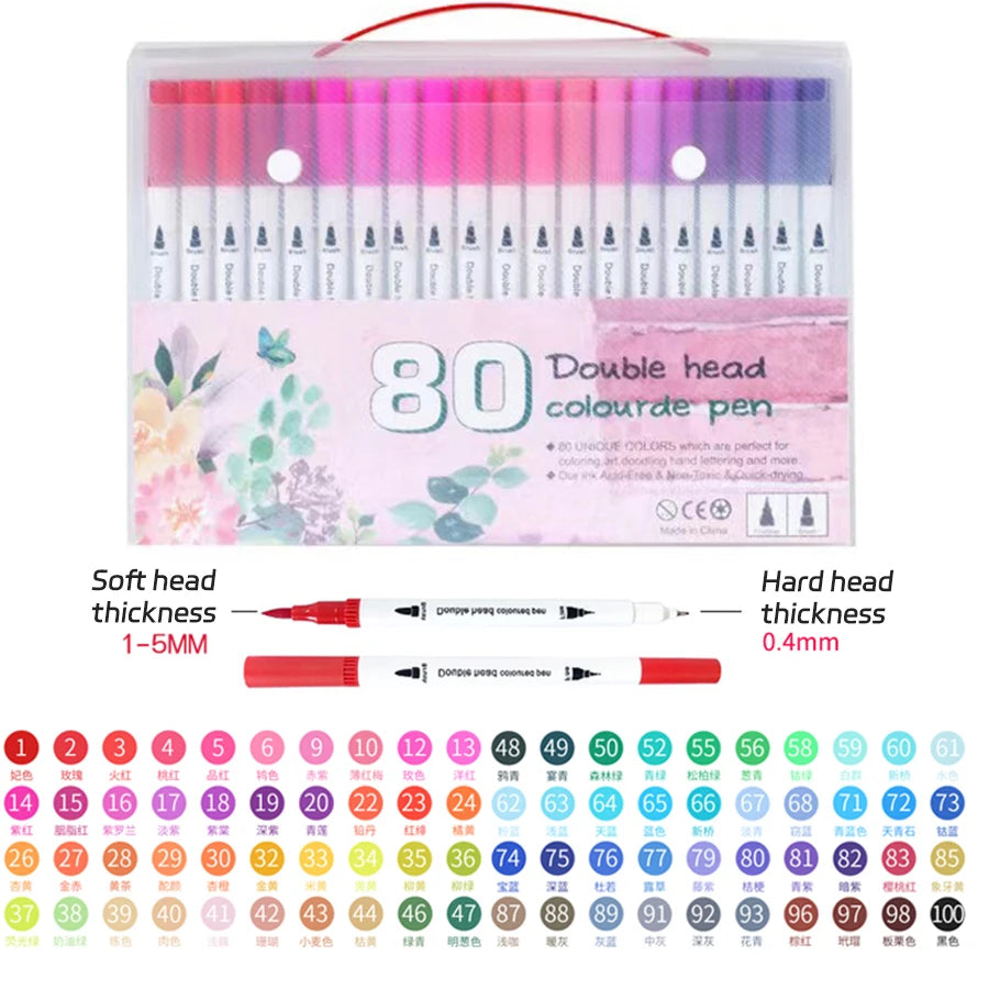 12-262 Colour Double Pen Tip Markers