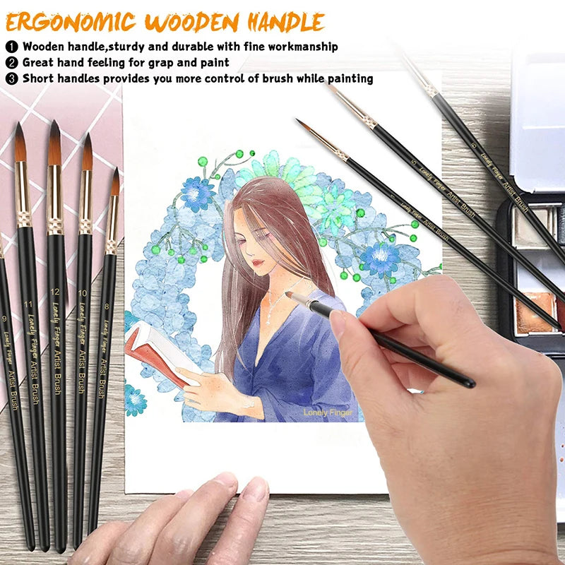 12pcs Paint Brushes Set