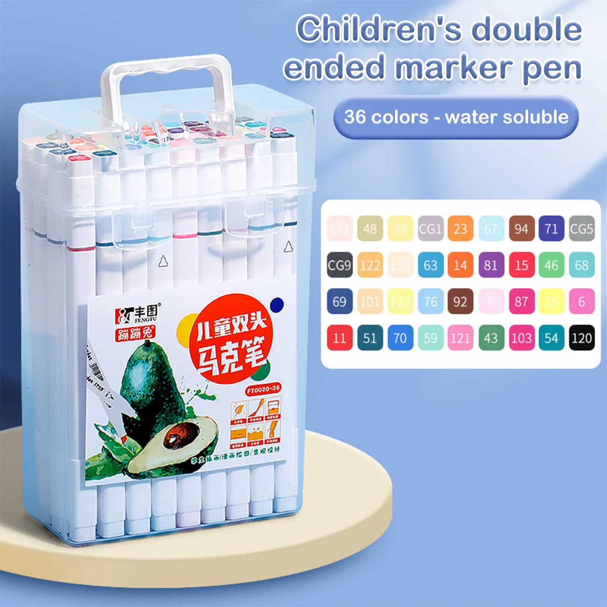 12-262 Colour Double Pen Tip Markers