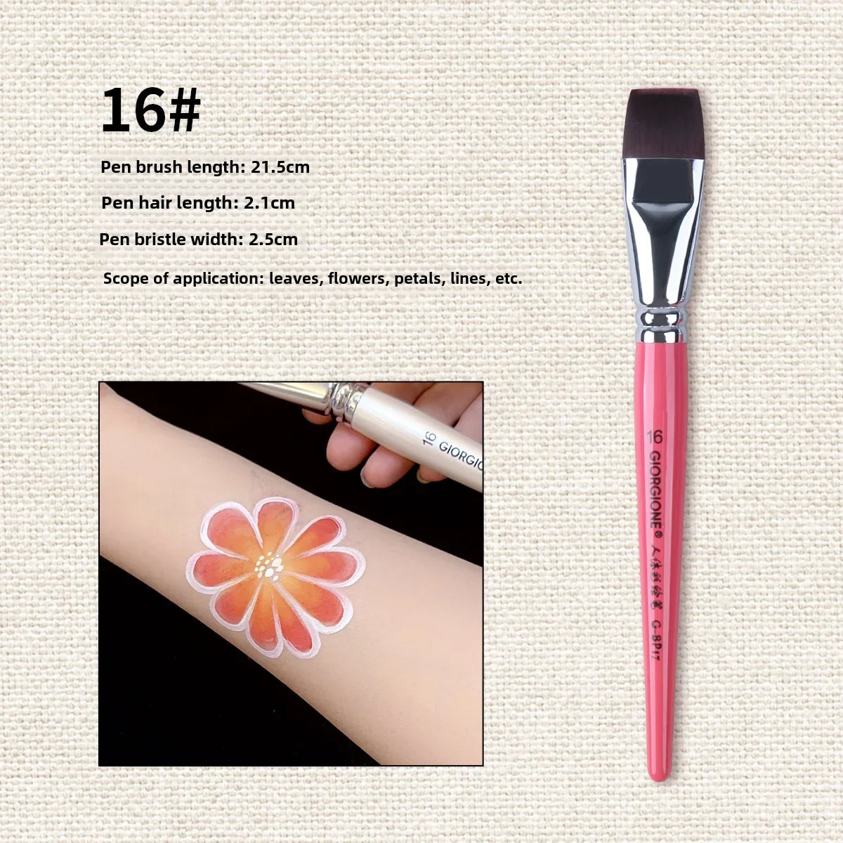 Body Painting Brushes Set 17-Pcs Suitable For Children