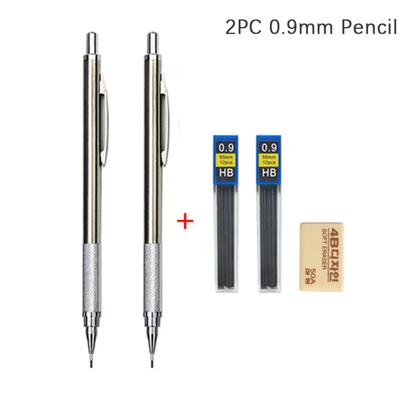Mechanical Pencil Set 0.3, 0.5, 0.7, 0.9, 1.3, 2.0 mm