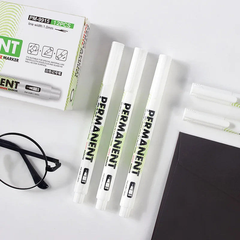 10pcs/Set White Marker Pen