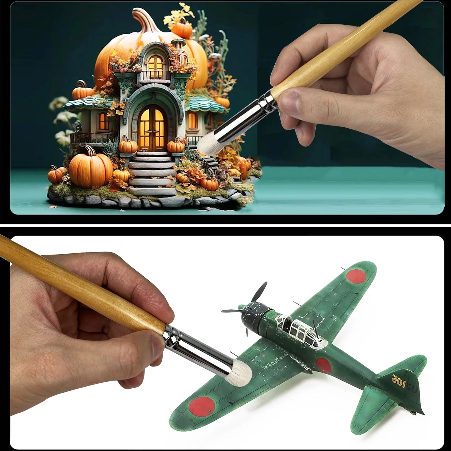 Miniature Paint Brushes Set - Goat Hair