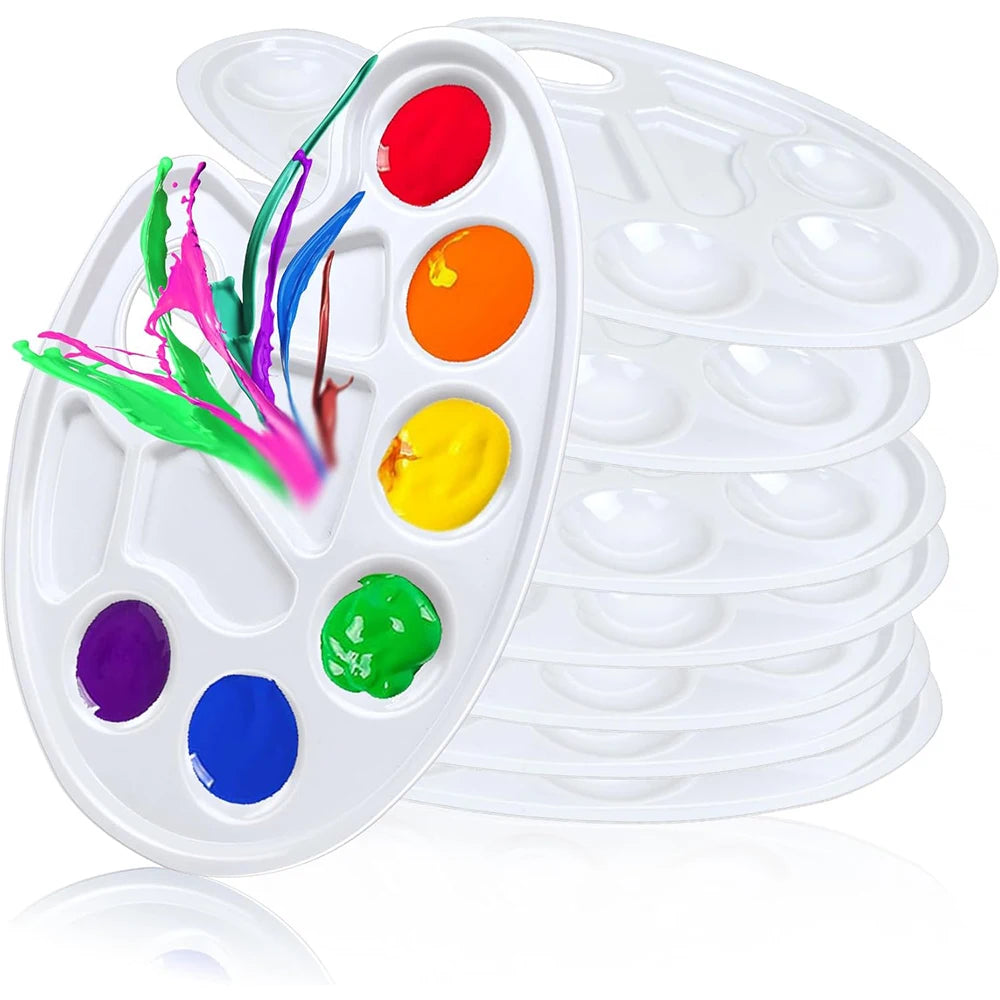 3/8/10 Pack Oval Paint Palettes