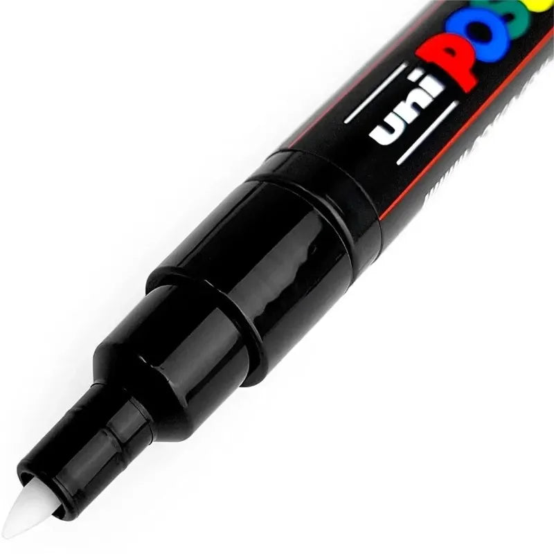 UNI POSCA Marker Pen White Black
