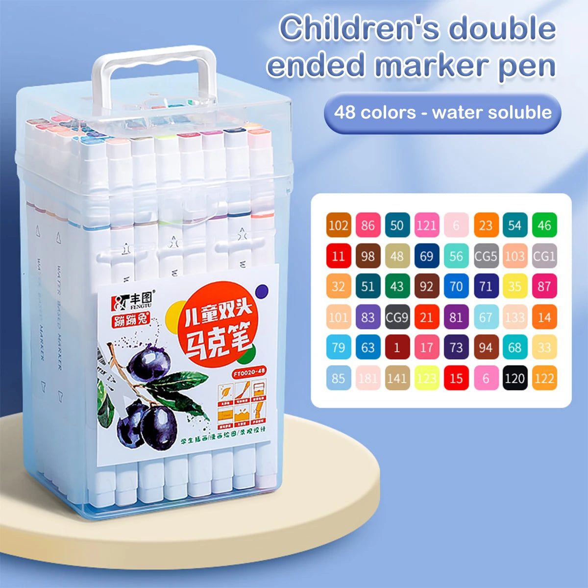 12-262 Colour Double Pen Tip Markers