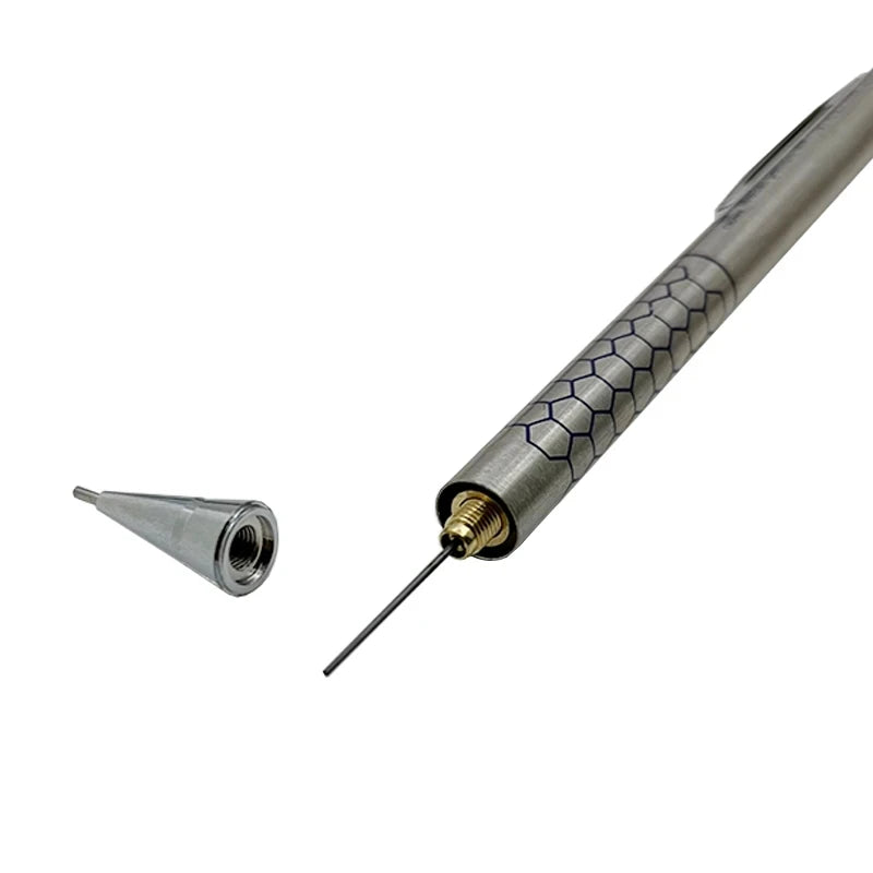 0.5 0.7 0.9mm Metal Mechanical Pencil with Eraser Set 2B/HB