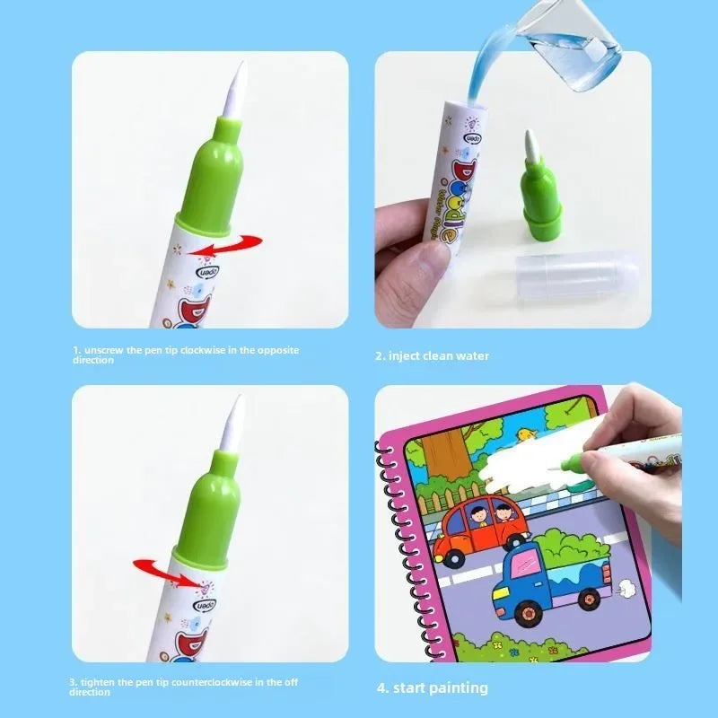 Reusable Colouring Water Book for Children