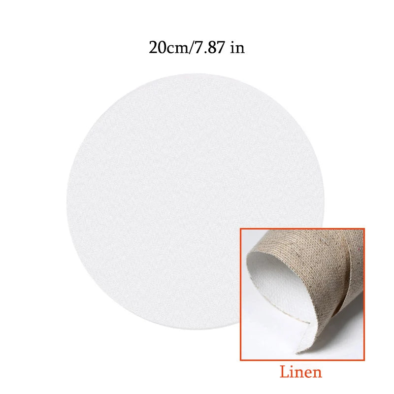 Round Cotton And Linen Canvas 15, 2), 3), 40cm