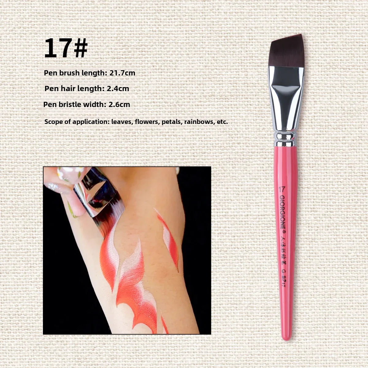 Body Painting Brushes Set 17-Pcs Suitable For Children