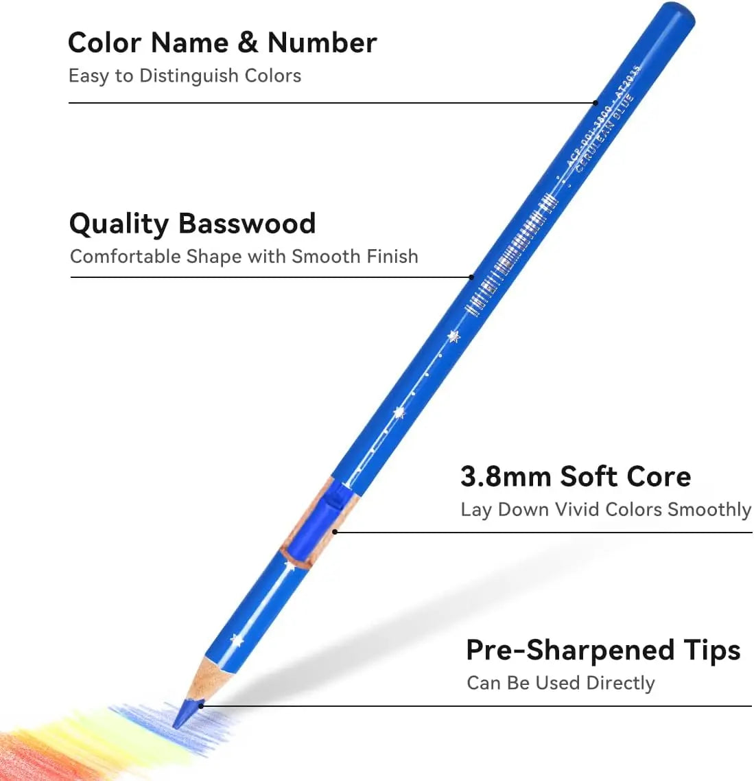72/126 Colored Soft Core Drawing Pencils
