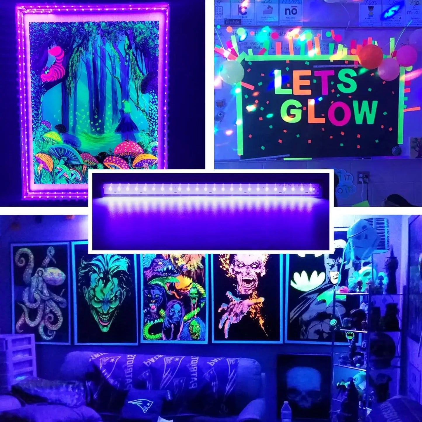 1/2pcs LED UV Ultraviolet Black Light