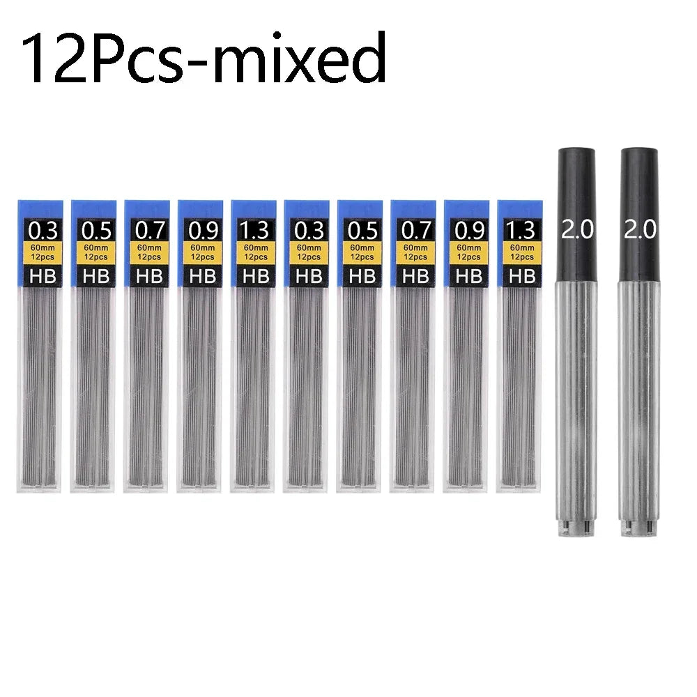 0.3 0.5 0.7 0.9 1.3 2.0mm Mechanical Pencil Refill Leads