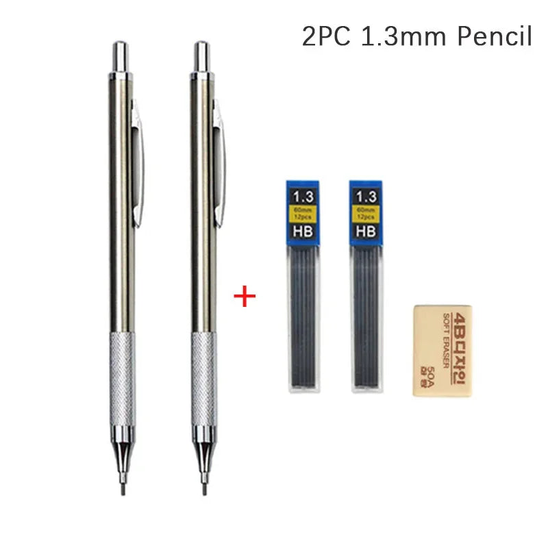 Mechanical Pencil Set 0.3, 0.5, 0.7, 0.9, 1.3, 2.0 mm