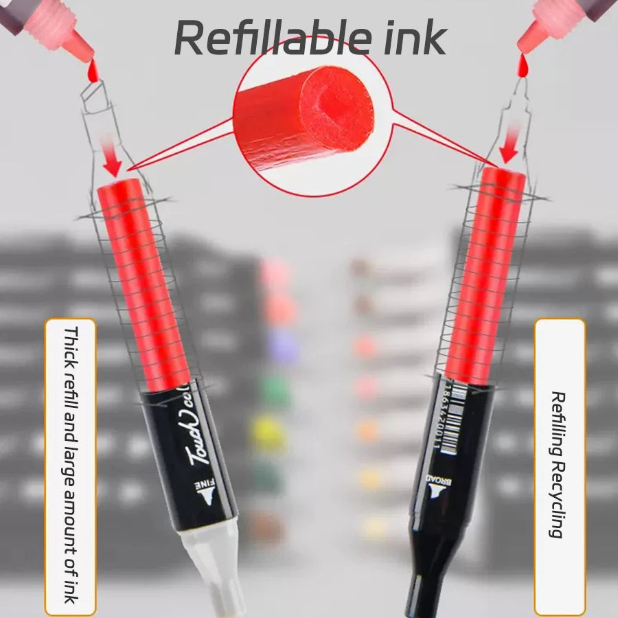 12-262 Colour Double Pen Tip Markers