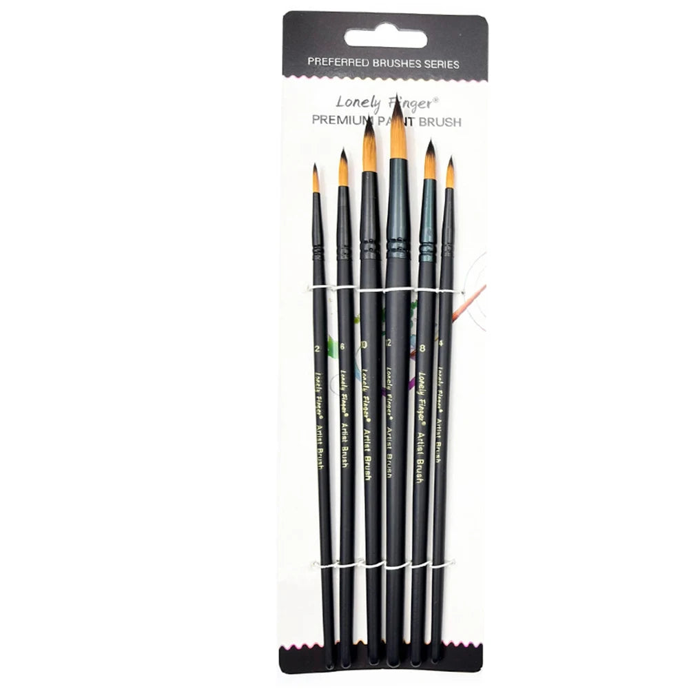 6pcs Artist Paint Brushes Set