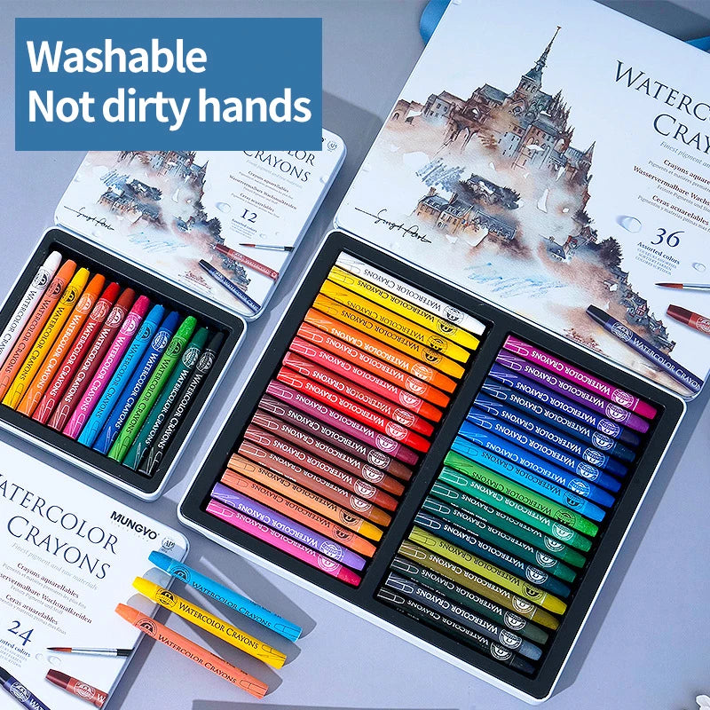 12/24/36 Colours Water-soluble Crayons