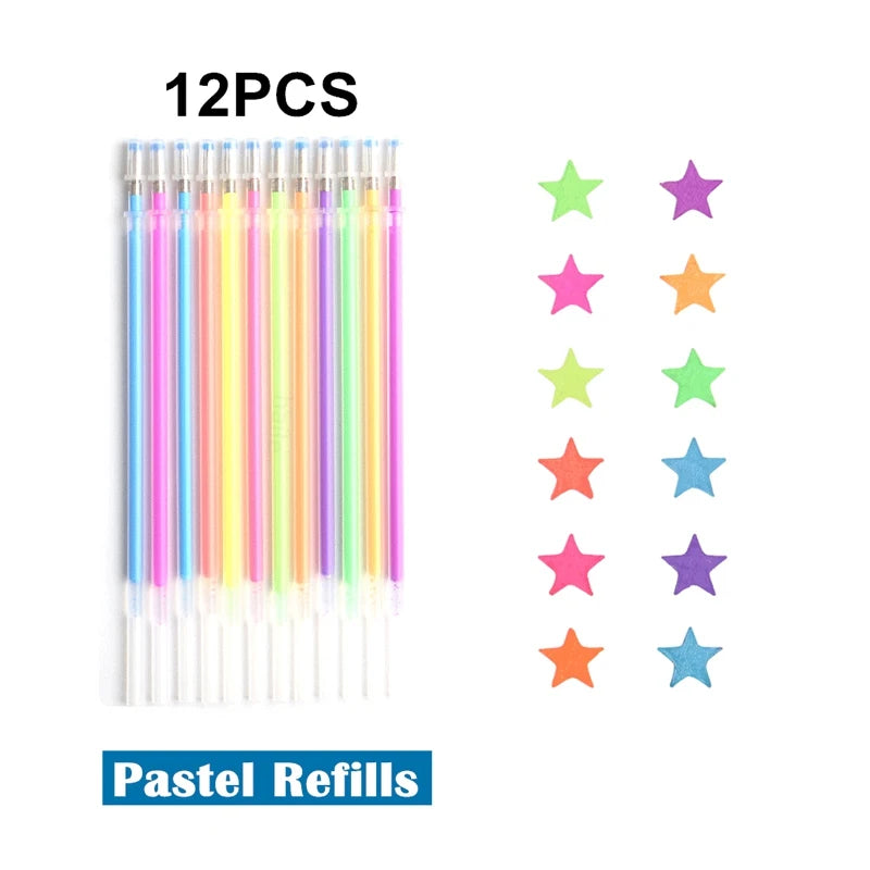 12/24Pcs Colours Gel Pens
