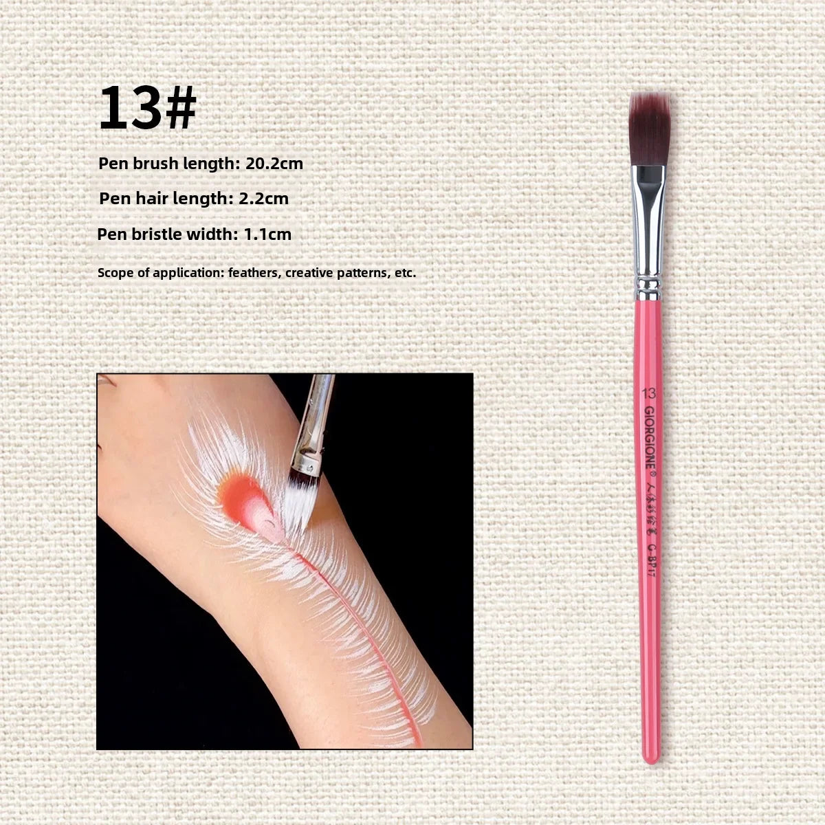 Body Painting Brushes Set 17-Pcs Suitable For Children