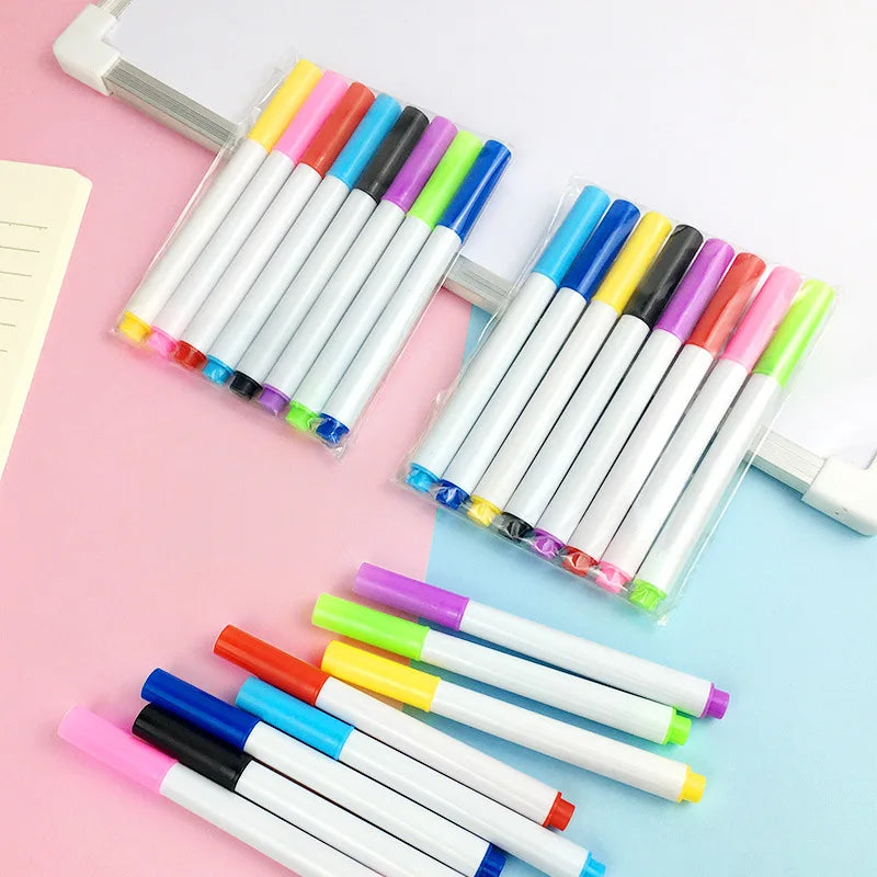 8pcs Erasable Water-based Markers for Children