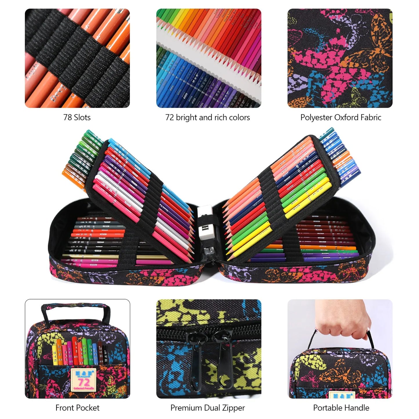 72 Oil Based Coloured Pencils Set