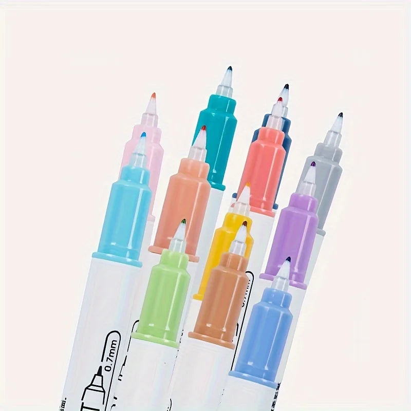 6Pcs/Set Double Tip Pen