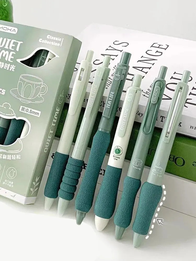 6PC Coffee Colour Press Pen