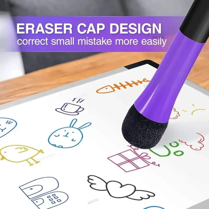 Children 12 Colours Magnetic Whiteboard Marker