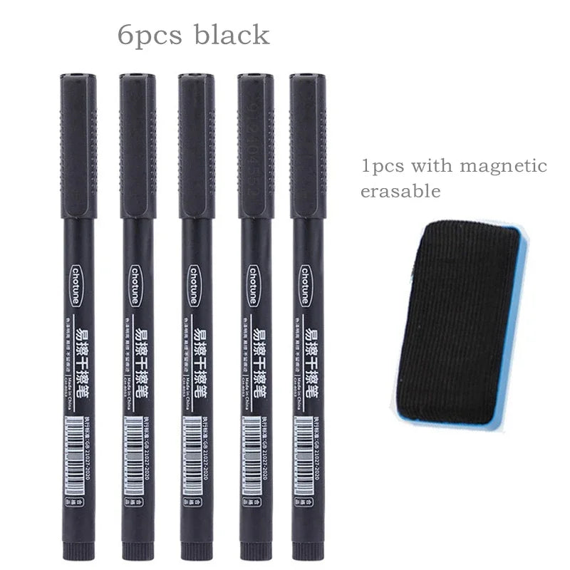 8pcs Erasable Whiteboard Pens 0.5mm