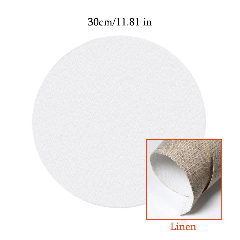 Round Cotton And Linen Canvas 15, 2), 3), 40cm