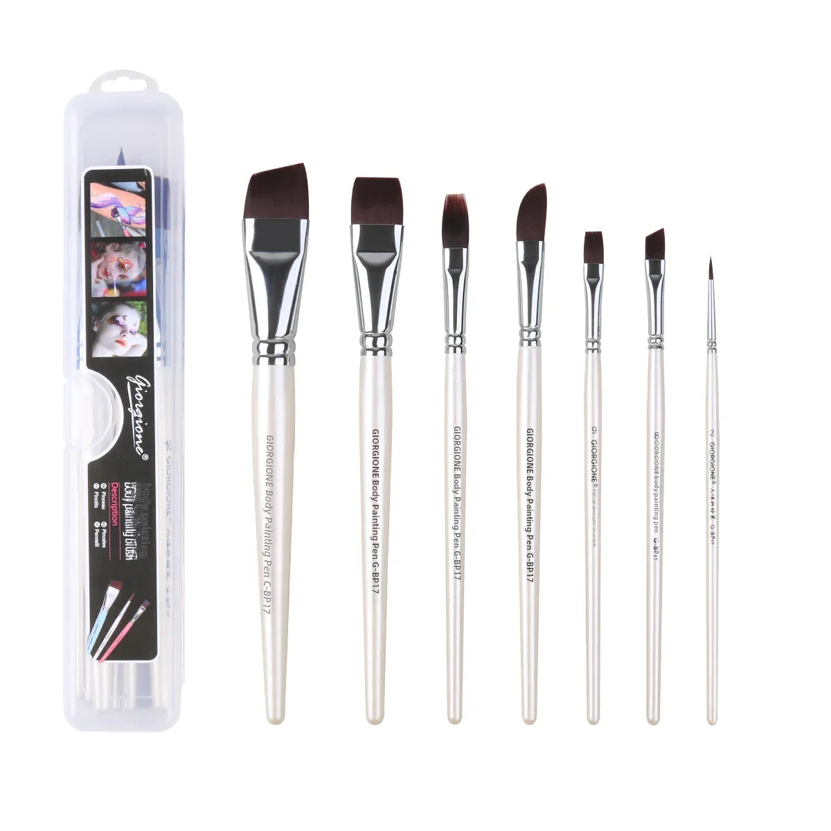 Body Painting Brushes Set 17-Pcs Suitable For Children