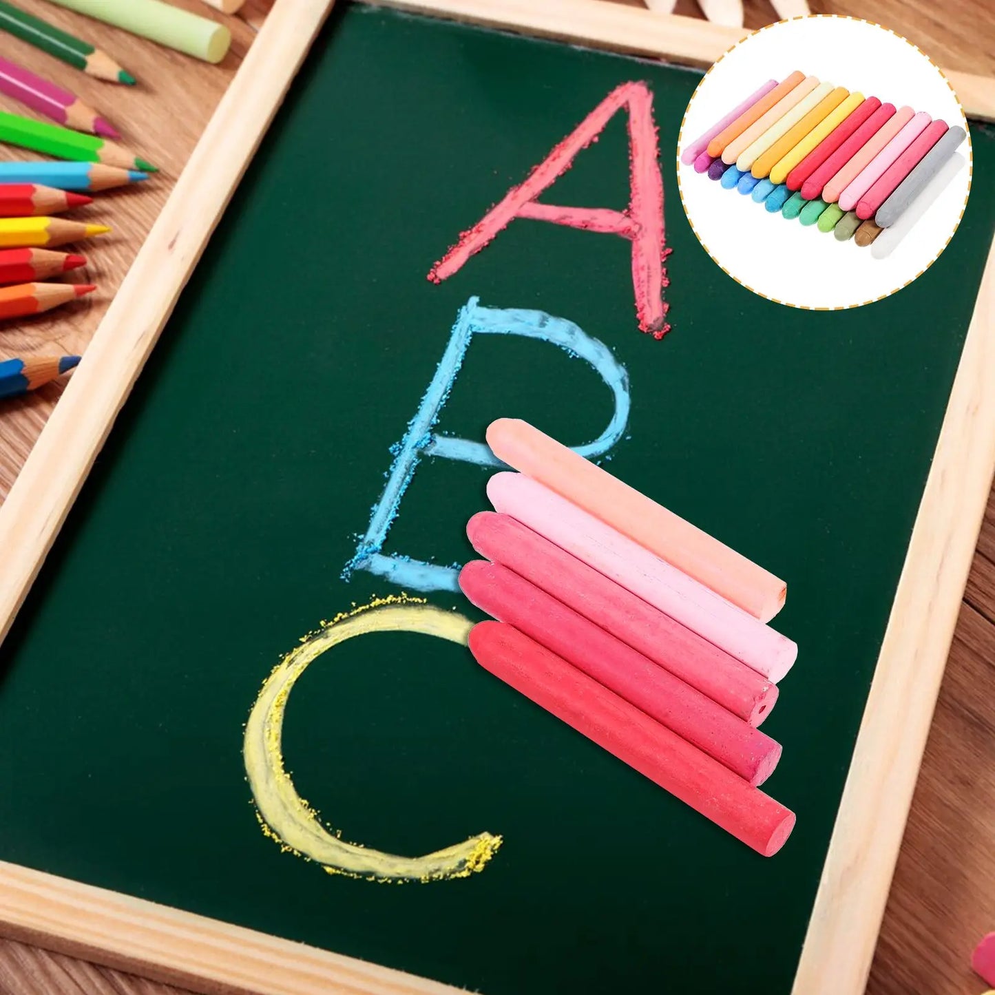 24Pcs Chalk Pens Portable Sidewalk for Kids