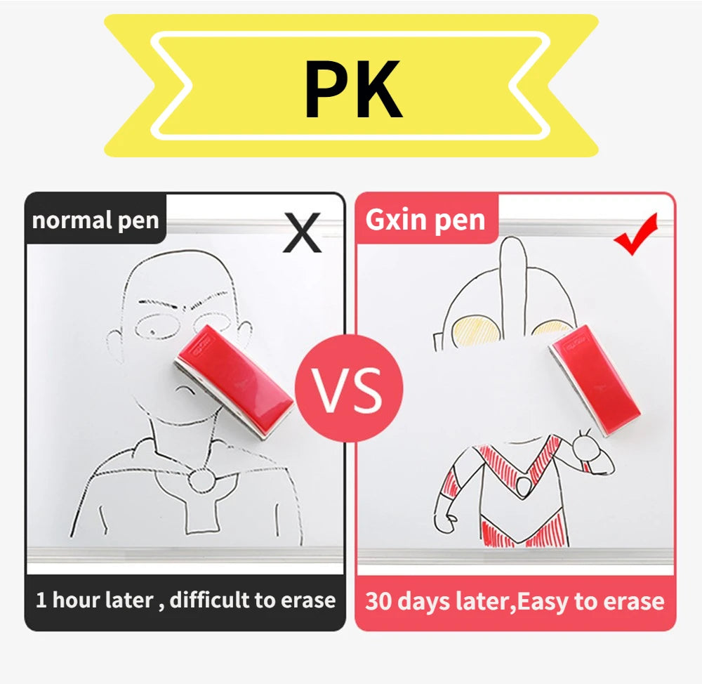 10 Pcs Erasable Whiteboard Markers