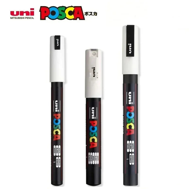 UNI POSCA Marker Pen White Black