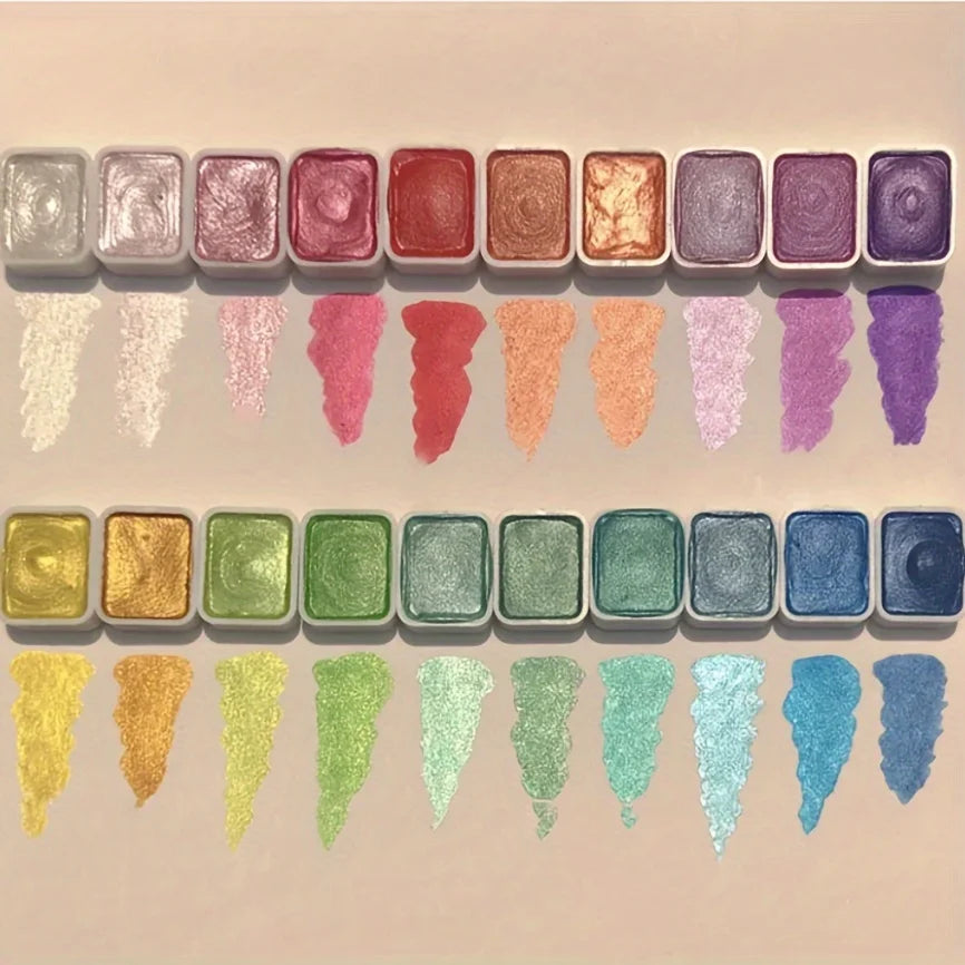 20 Metal Colours Painting Set