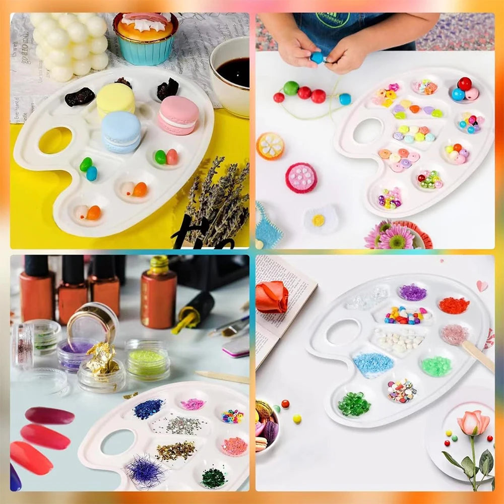 3/8/10 Pack Oval Paint Palettes