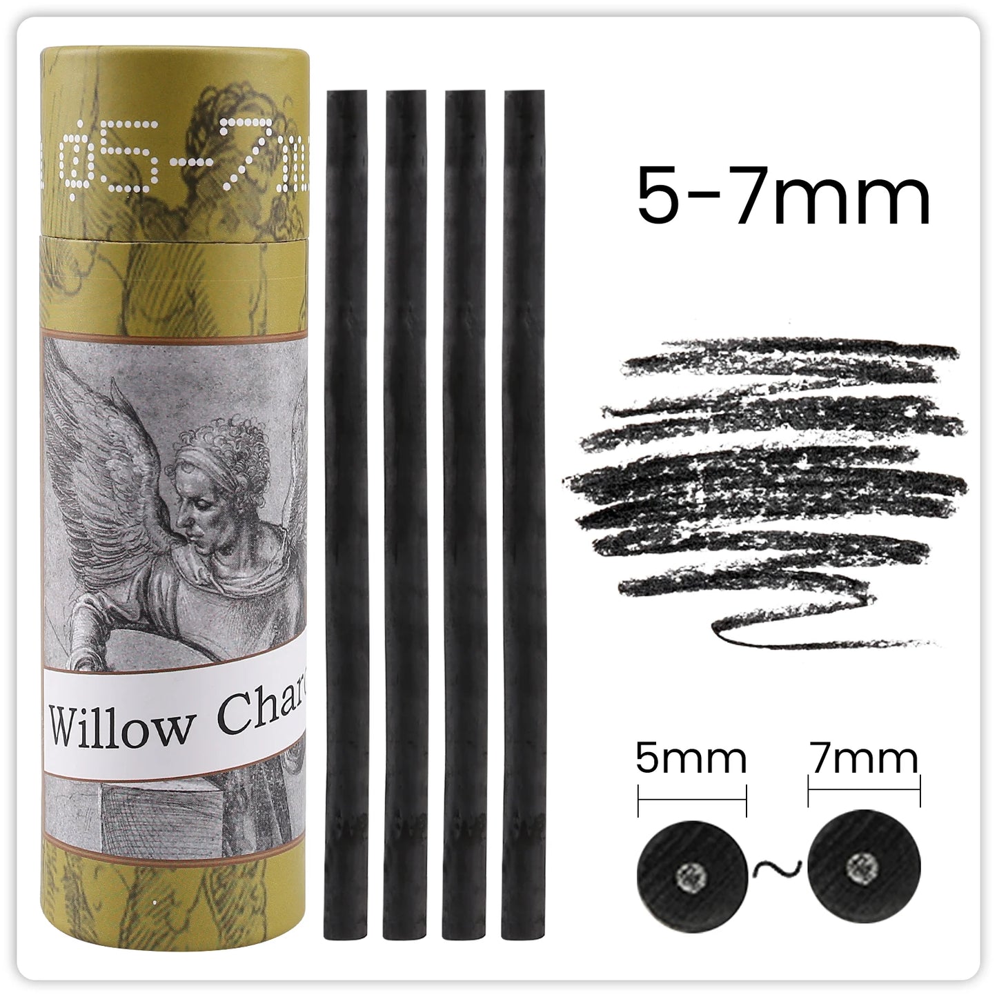 25PCS Willow Charcoal Sticks