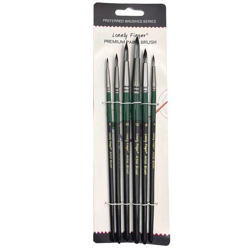 6pcs Artist Paint Brushes Set