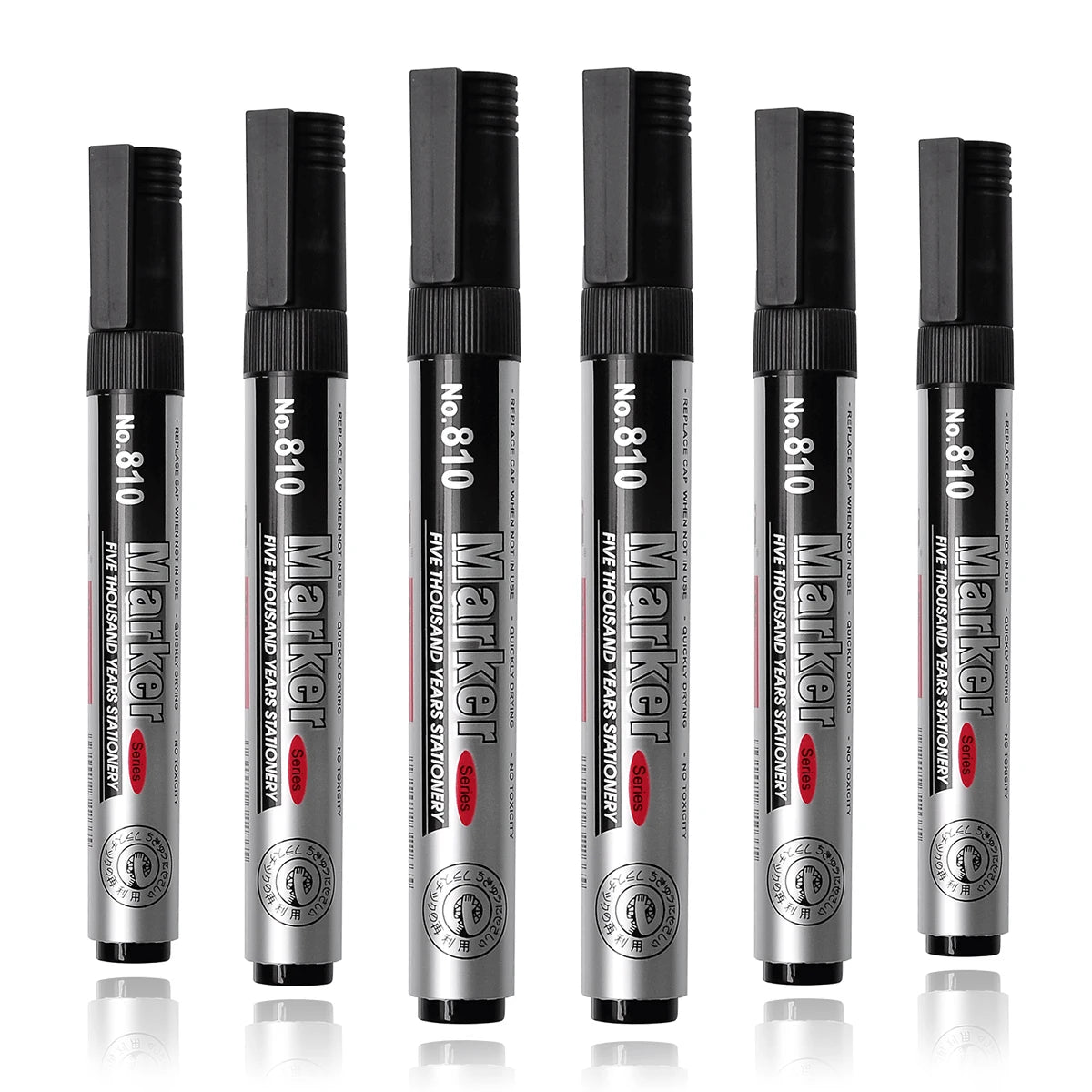 2/5pcs Permanent Oily Marker Pen Black