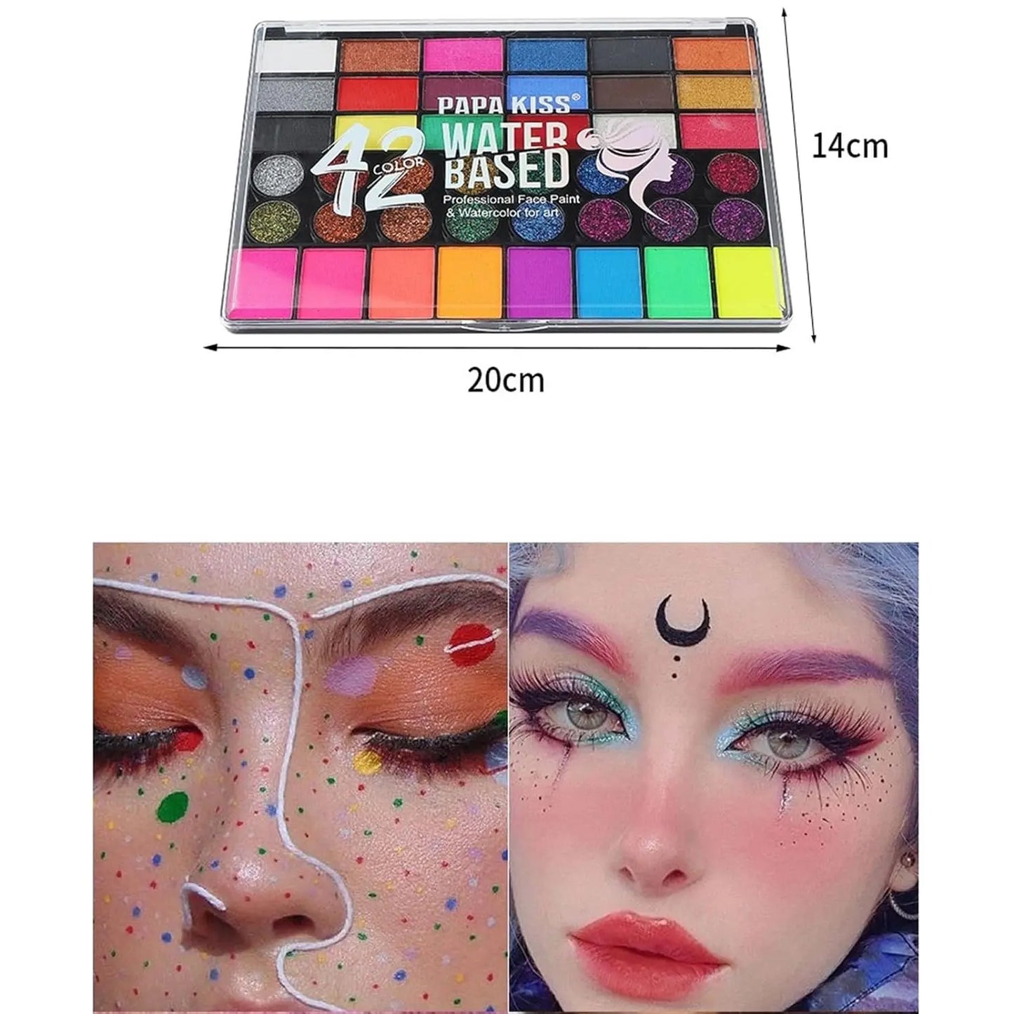 42 Colours Face Body Painting Set UV