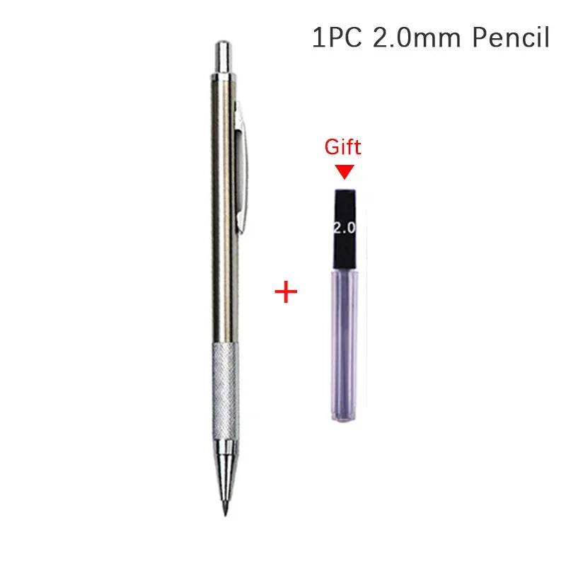 Mechanical Pencil Set 0.3, 0.5, 0.7, 0.9, 1.3, 2.0 mm